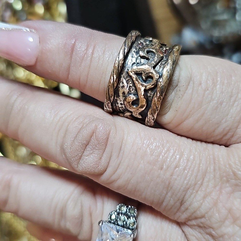 Bora Sterling Silver/Bronze Brutalist Eternity Band